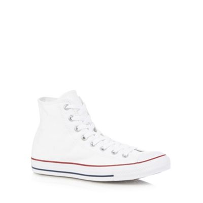 Converse Big and tall white 'all star' canvas hi-top trainers